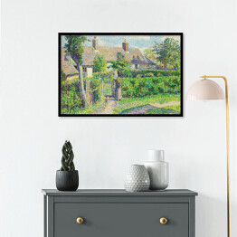 Plakat w ramie Camille Pissarro "Domy w Peasant Eragny" - reprodukcja