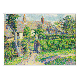 Plakat Camille Pissarro "Domy w Peasant Eragny" - reprodukcja