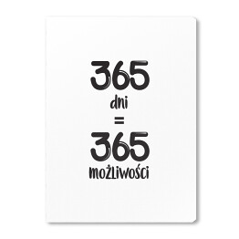 Obraz na płótnie "365 dni..." - typografia na białym tle