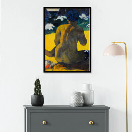 Plakat w ramie Paul Gauguin "Kobieta przy morzu" - reprodukcja
