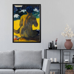 Obraz w ramie Paul Gauguin "Kobieta przy morzu" - reprodukcja