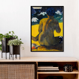 Plakat w ramie Paul Gauguin "Kobieta przy morzu" - reprodukcja