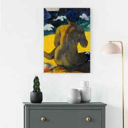 Obraz na płótnie Paul Gauguin "Kobieta przy morzu" - reprodukcja