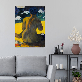 Plakat Paul Gauguin "Kobieta przy morzu" - reprodukcja