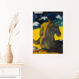 Plakat samoprzylepny Paul Gauguin "Kobieta przy morzu" - reprodukcja