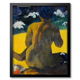 Obraz w ramie Paul Gauguin "Kobieta przy morzu" - reprodukcja