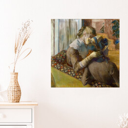 Plakat samoprzylepny Edgar Degas "U kapelusznika" - reprodukcja