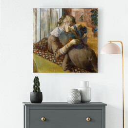 Obraz na płótnie Edgar Degas "U kapelusznika" - reprodukcja