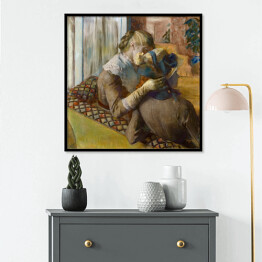 Plakat w ramie Edgar Degas "U kapelusznika" - reprodukcja