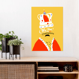 Plakat samoprzylepny Queen - "We are the champions"