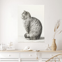 Plakat samoprzylepny Jean Bernard Siedzący kot Reprodukcja 