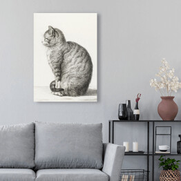 Obraz na płótnie Jean Bernard Siedzący kot Reprodukcja 