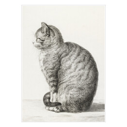 Plakat samoprzylepny Jean Bernard Siedzący kot Reprodukcja 