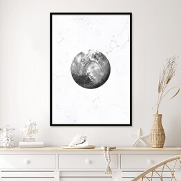 Plakat w ramie Szare planety - Pluton