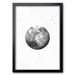 Obraz w ramie Szare planety - Pluton