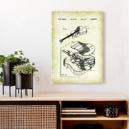 Obraz klasyczny Gitara. Plakat patentowy US Patent w stylu vintage