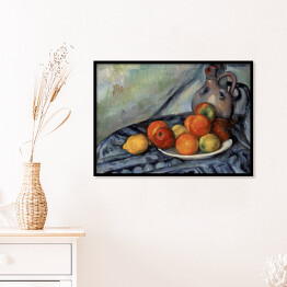 Plakat w ramie Paul Cezanne "Owoce i dzbanek na stole" - reprodukcja