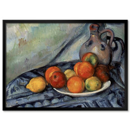 Plakat w ramie Paul Cezanne "Owoce i dzbanek na stole" - reprodukcja