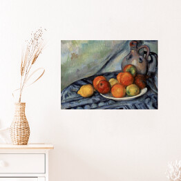 Plakat Paul Cezanne "Owoce i dzbanek na stole" - reprodukcja