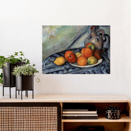 Plakat samoprzylepny Paul Cezanne "Owoce i dzbanek na stole" - reprodukcja