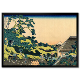 Plakat w ramie Hokusai Katsushika "The Fuji seen from the Mishima Pass"