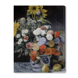Obraz na płótnie Auguste Renoir "Różne kwiaty w glinianym garnku" - reprodukcja