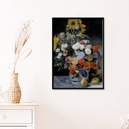 Plakat w ramie Auguste Renoir "Różne kwiaty w glinianym garnku" - reprodukcja