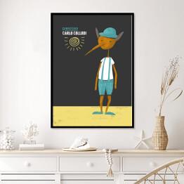 Plakat w ramie "Pinokio" - ilustracja