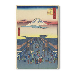 Obraz na płótnie Utugawa Hiroshige Suruga Street (Suruga-cho) z serii sto krajobrazów Edo. Reprodukcja