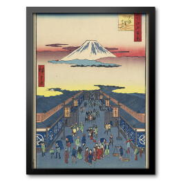 Obraz w ramie Utugawa Hiroshige Suruga Street (Suruga-cho) z serii sto krajobrazów Edo. Reprodukcja