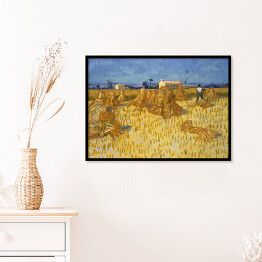 Plakat w ramie Vincent van Gogh Zbiory kukurydzy w Prowansji. Reprodukcja