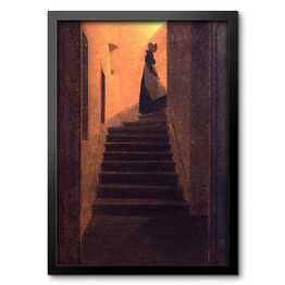 Obraz w ramie Caspar David Friedrich "Zum Light hinaufsteigende Frau"