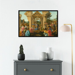 Plakat w ramie Sandro Botticelli "Pokłon Trzech Króli" - reprodukcja