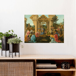 Plakat Sandro Botticelli "Pokłon Trzech Króli" - reprodukcja