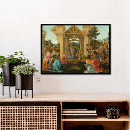 Plakat w ramie Sandro Botticelli "Pokłon Trzech Króli" - reprodukcja