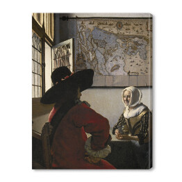 Johannes Vermeer "Żołnierz i śmiejąca się dziewczyna" - reprodukcja