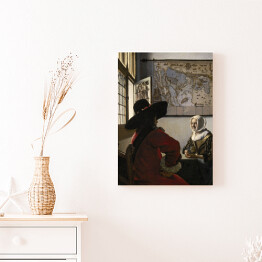 Johannes Vermeer "Żołnierz i śmiejąca się dziewczyna" - reprodukcja