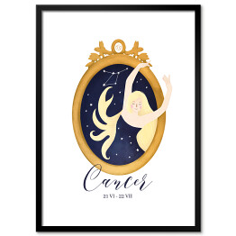 Plakat w ramie Horoskop z kobietą - rak