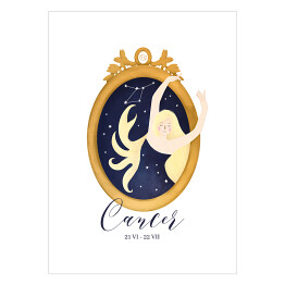 Plakat Horoskop z kobietą - rak