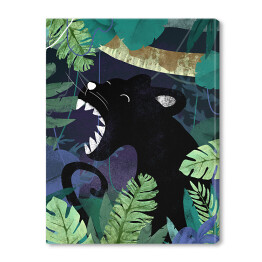 Obraz na płótnie Dżungla - czarna puma