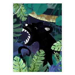 Plakat Dżungla - czarna puma