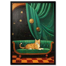 Obraz klasyczny Kot na kanapie
