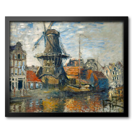 Obraz w ramie Claude Monet "Wiatrak, Amsterdam" - reprodukcja