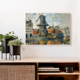 Obraz na płótnie Claude Monet "Wiatrak, Amsterdam" - reprodukcja
