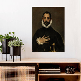 Plakat samoprzylepny El Greco Portret Szlachcica Reprodukcja obrazu