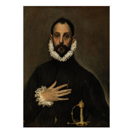 Plakat samoprzylepny El Greco Portret Szlachcica Reprodukcja obrazu