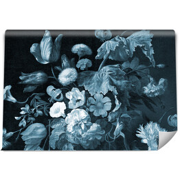 Fototapeta winylowa zmywalna Kompozycja kwiatowa w stylu barokowym - niebieski
