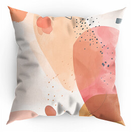 Poduszka Akwarelowa kompozycja geometryczna w ciepłych barwach