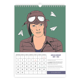Kalendarz 13-stronicowy Kalendarz z inspirującymi kobietami