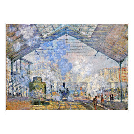 Plakat samoprzylepny Claude Monet "Stacja Saint-Lazare, widok z zewnątrz" - reprodukcja